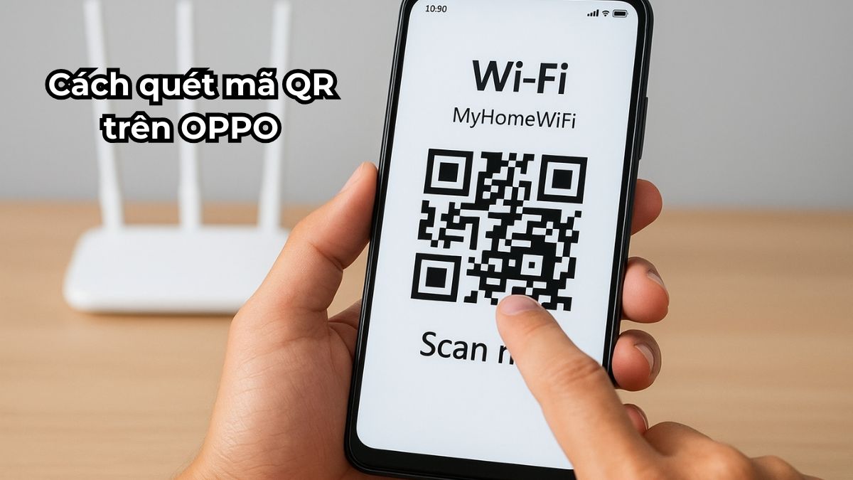 Hướng dẫn cách quét mã QR WiFi trên Oppo chi tiết, đơn giản